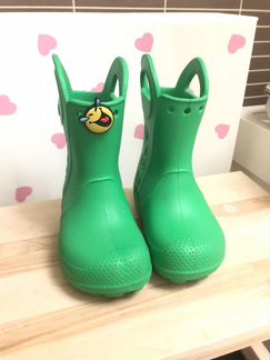 Зеленые Резиновые сапоги crocs, C8