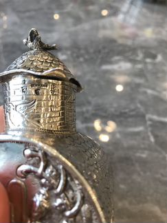 Чайница, серебро, банка для чая