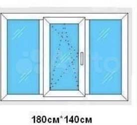 Пластиковые окно 1800х1400