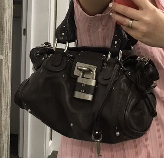 Сумка женская коричневая с замком