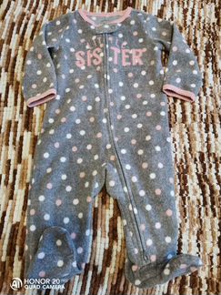 Carters флисовый бодик 6мес,до 68см