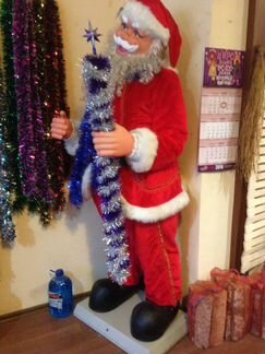 Поющий дед мороз высокий 2.2 метра