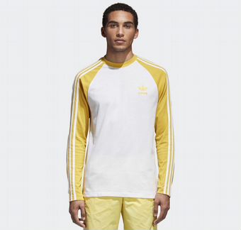 Лонгслив Adidas 3-stripes yellow новый оригинал
