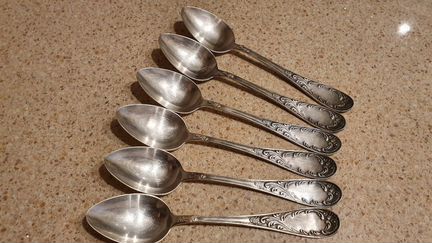 Ложки посеребренные столовые мельхиоров Кольчугин