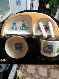 Набор эко(из бамбука) посуды для ребёнка