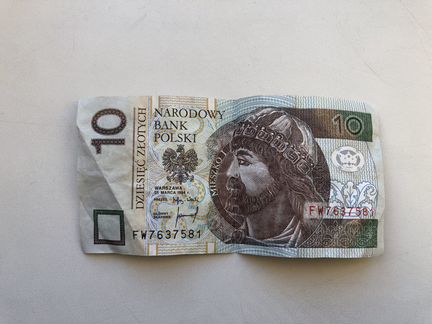 Банкнота Польша 10 злотых 1994