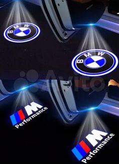 Проекция логотипа BMW в двери