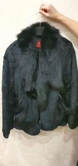 Шуба бобрик+чернобурка