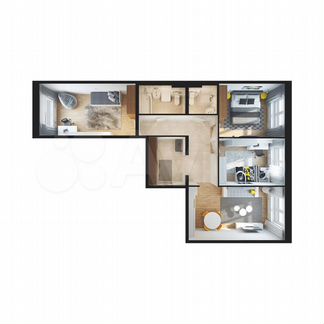 3-к квартира, 84.9 м², 16/16 эт.
