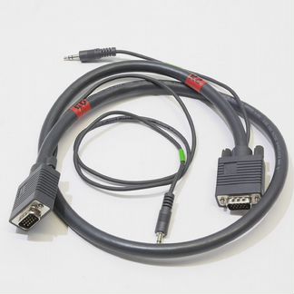 VGA 2*DB15 male + 2*audio 3.5mm, 0.9м