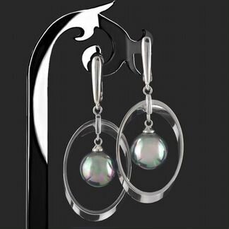 Серьги с жемчугом Майорка ручной работы