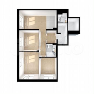 3-к квартира, 92.6 м², 21/22 эт.