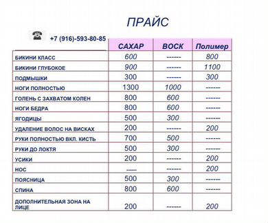 Депиляция Воск, Шугаринг
