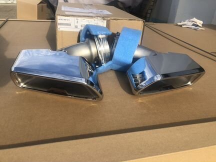 Насадки выхлопа хром полировка BMW 5 G серии дизел